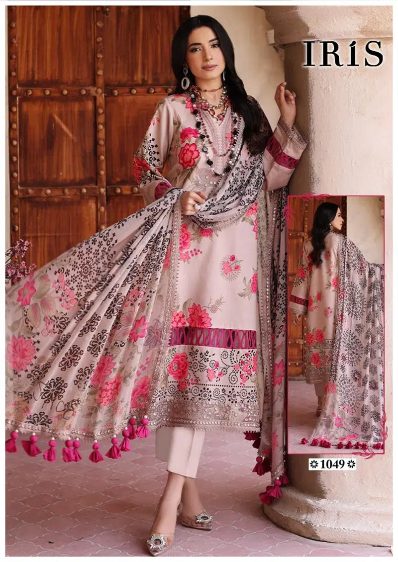 Afsanah Vol 5 By Iris Luxury Cotton Pakistani Dress Material Wholesalers In Delhi
